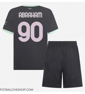 AC Milan Tammy Abraham #90 Dětské Alternativní Dres 2024-25 Krátký Rukáv (+ trenýrky)